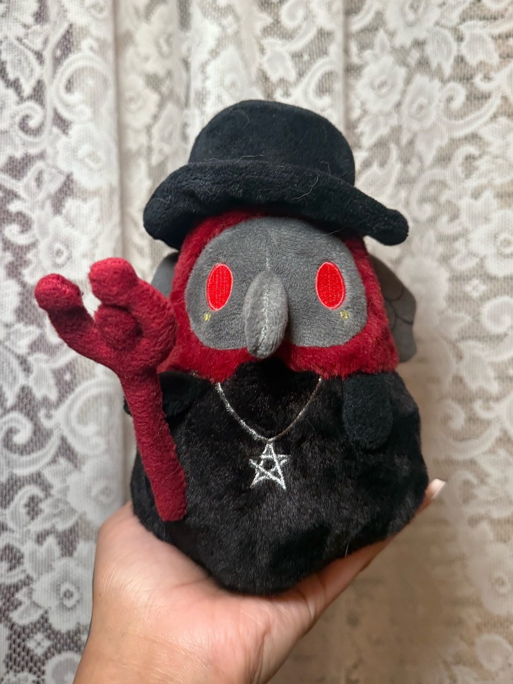 Black and Red Mini Squishable - Demon Plague Doctor